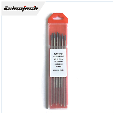 สีเทา WC20 TIG เชื่อมทังสเตนอิเล็กโทรด 2% Ce 3/32&quot;X 7&quot; 10 ชิ้น