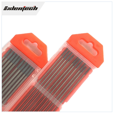 สีเทา WC20 TIG เชื่อมทังสเตนอิเล็กโทรด 2% Ce 3/32&quot;X 7&quot; 10 ชิ้น